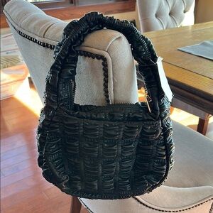 Jason Wu Vegan Leather Fay Bubble Baguette Handbag, Black $120